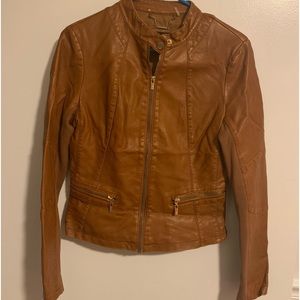 Faux Leather Women’s Jacket